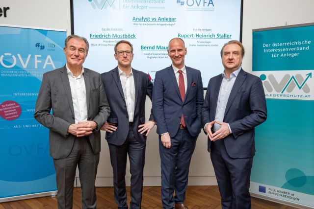 v.l. Friedrich Mostböck, Bernd Maurer, Florian Beckermann, Rupert-Heinrich Staller 